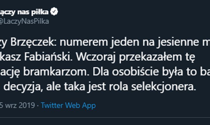 Brzęczek ogłosił bramkarza nr 1 reprezentacji Polski!!!
